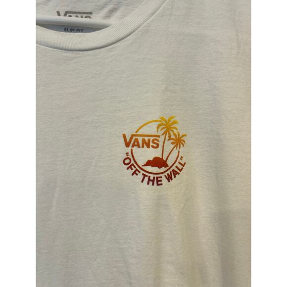 Van's slim fit white Mini Dual Palm t-shirt men's size XX-Large - Picture 4 of 4